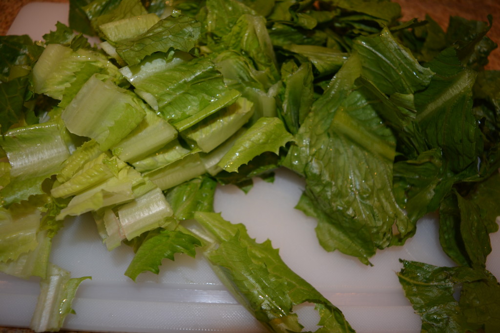 chopped romaine lettuce Caitlin Hartley of Styled American