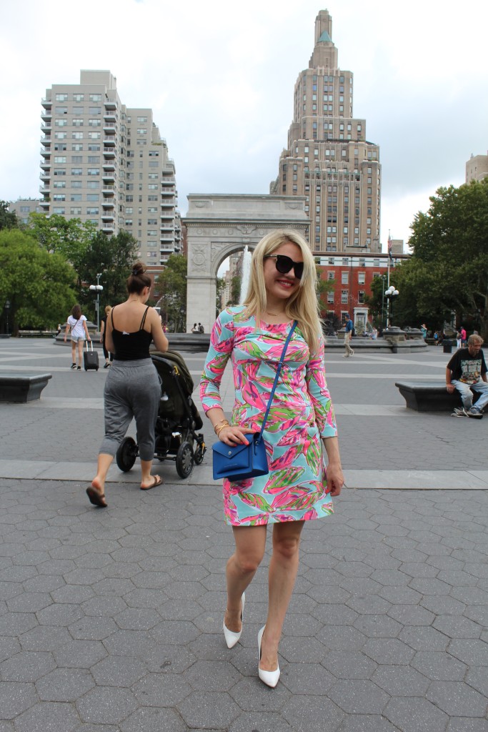 floral work dress Caitlin Hartley of Styled American http://styledamerican.com/floral-work-dress/