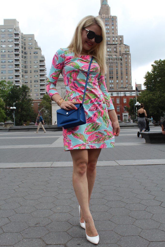 Lilly Pulitzer work dress Caitlin Hartley of Styled American http://styledamerican.com/floral-work-dress/