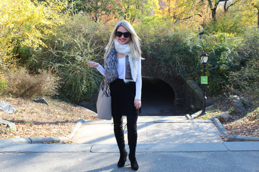 Caitlin Hartley of Styled American faux fur favorites, how to wear faux fur