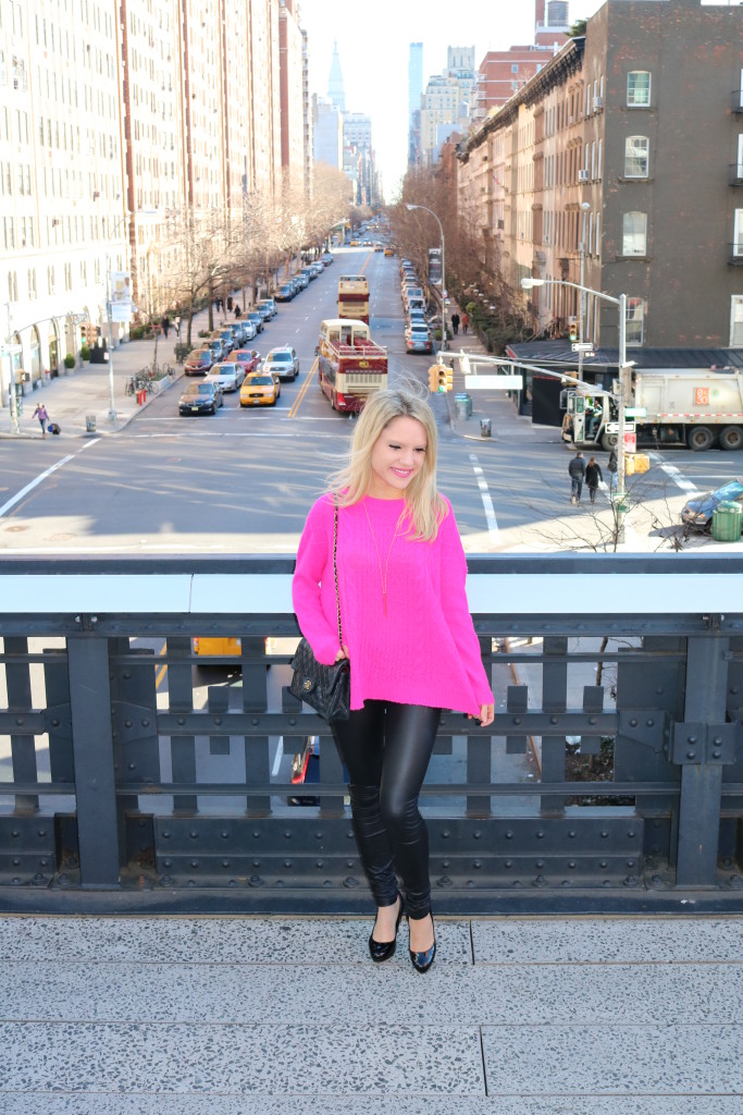 Caitlin Hartley of Styled American view of 10th ave from the highline in NYC