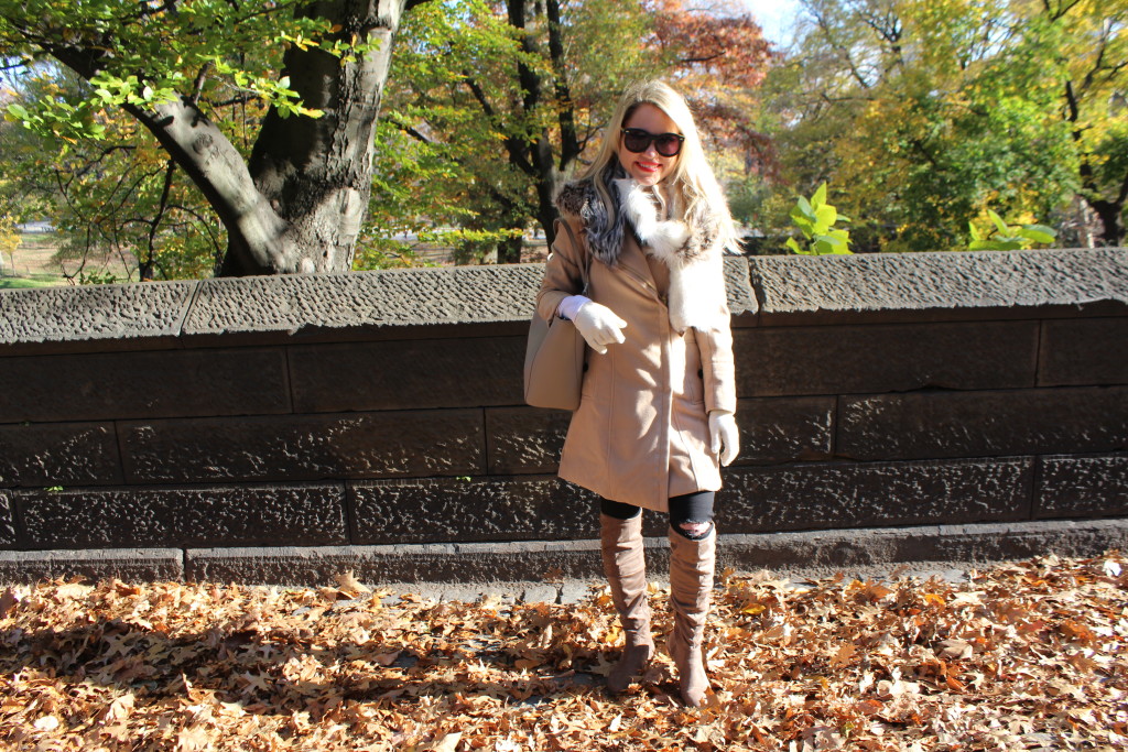 Caitlin Hartley of Styled American winter fashion with faux fur