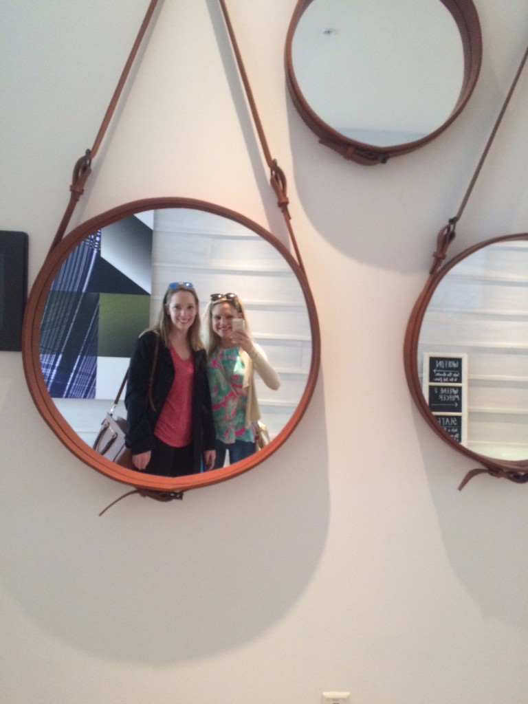 Caitlin Hartley of Styled American girls taking selfie in mirror at the brice hotel