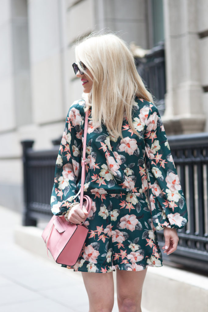 Caitlin-of-Styled-American-long-sleeve-romper-and-pink-bag