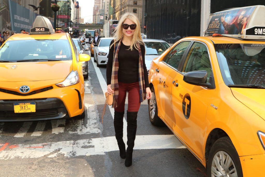 nyc-traffic http://styledamerican.com/burgundy-leggings/