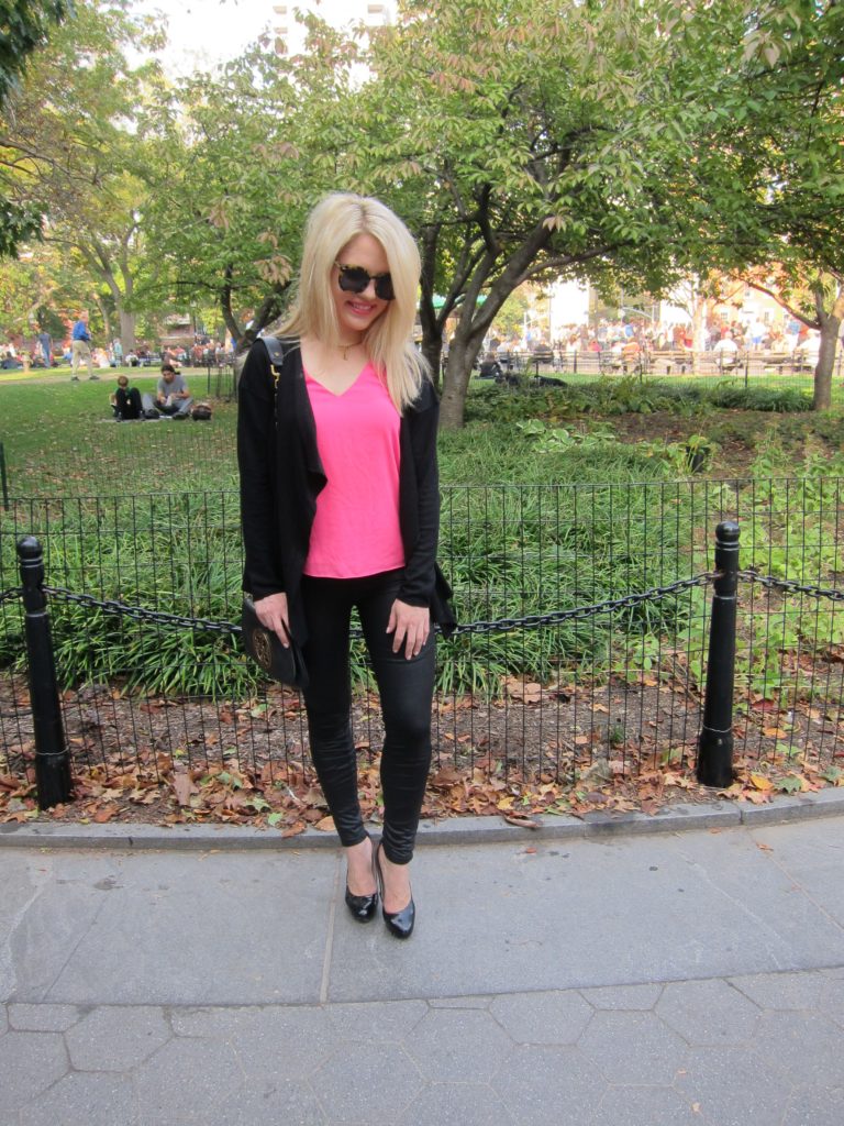 Fall in Washington Square Park, fall wardrobe