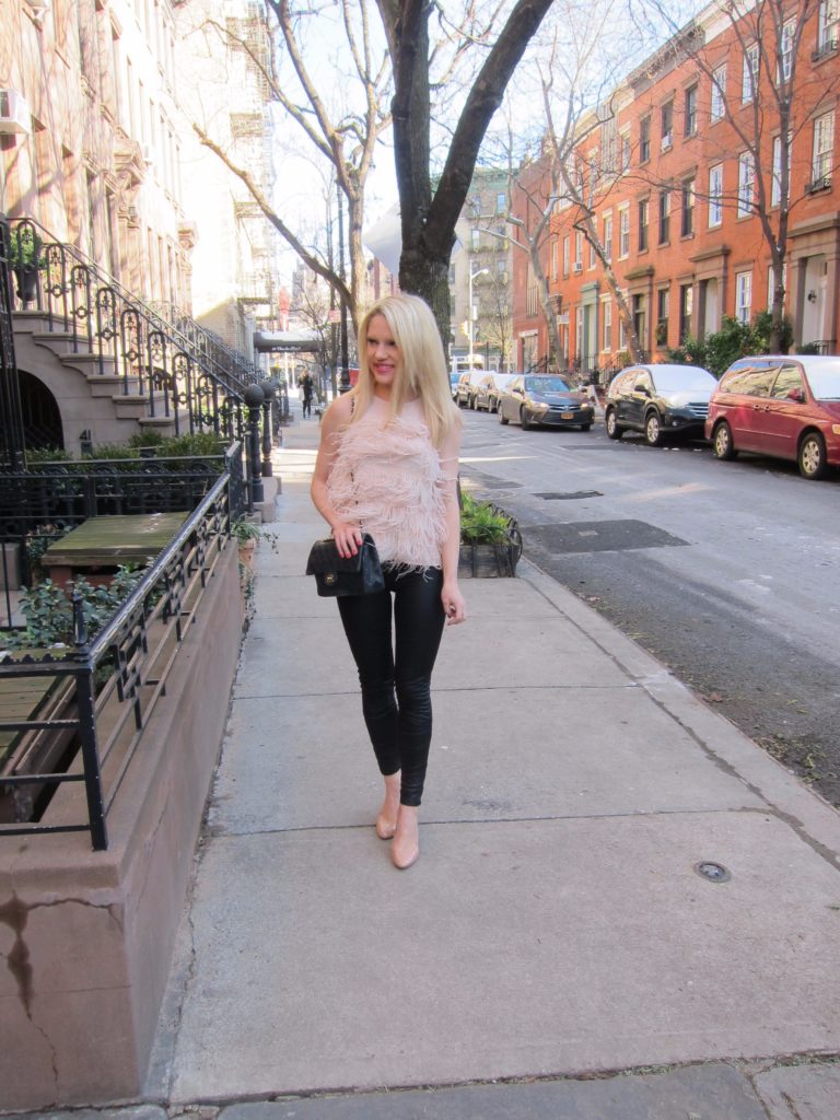 FEATHER-TOP-AND-MY-FAVORITE-LEGGINGS-UNDER-$85! http://styledamerican.com/feather-top-and-my-favorite-leggings-under-85/