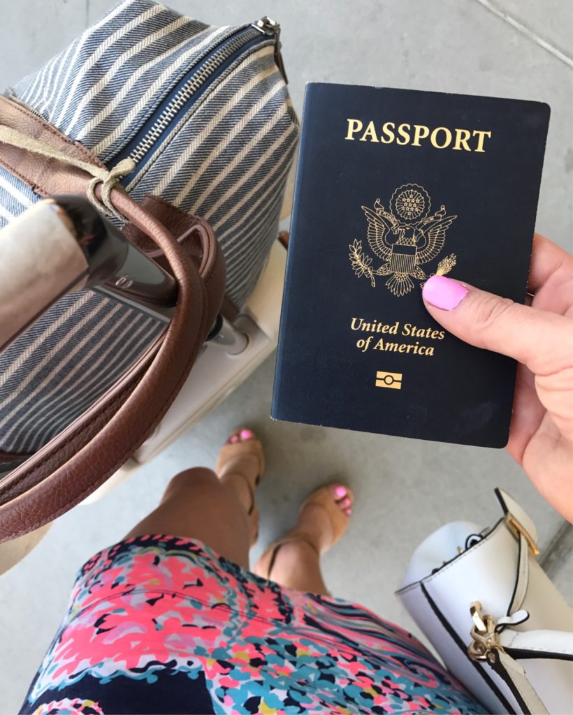 travel style lilly pulitzer dress, white luggage, michael kors bag ttp://styledamerican.com/styled-american-edits/