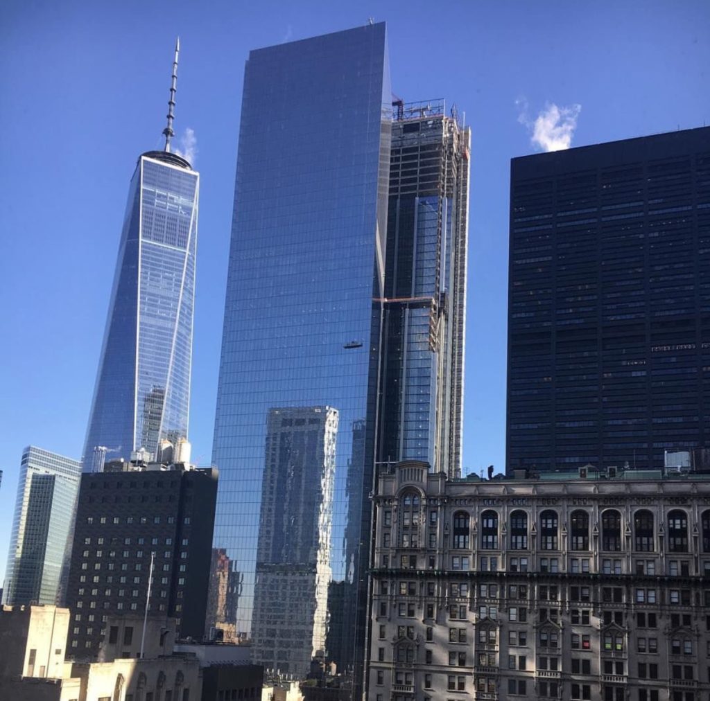 view of world trade center looking North http://styledamerican.com/instagram-roundup-summer-adventures/