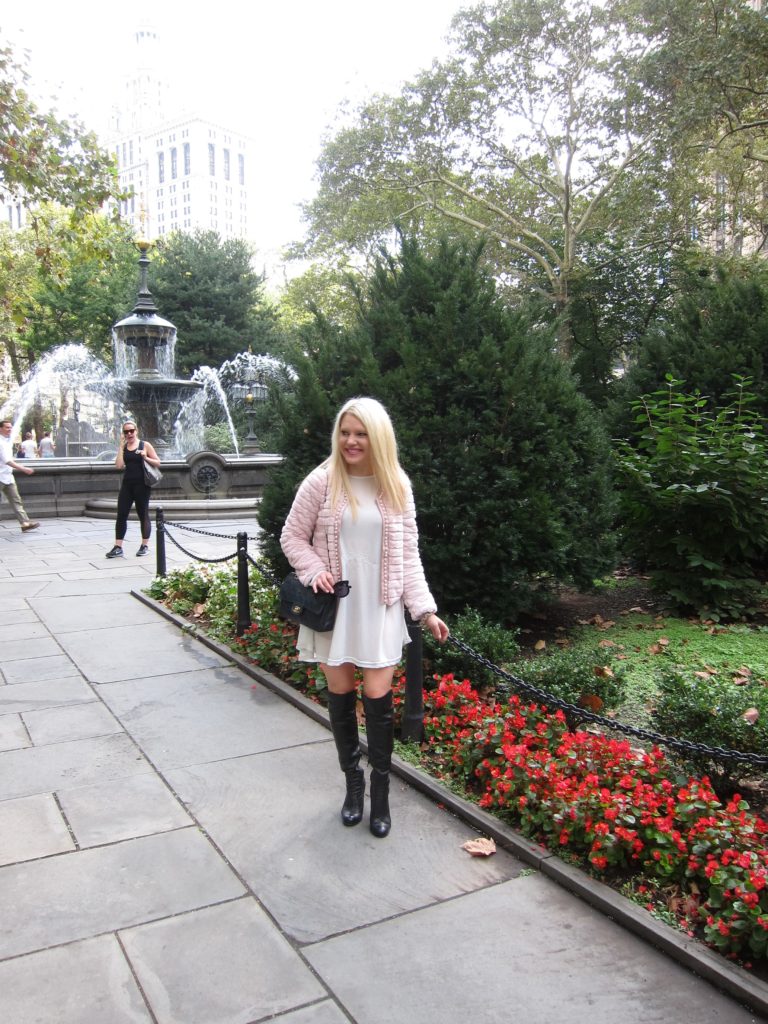 pink fuzzy fringe coat